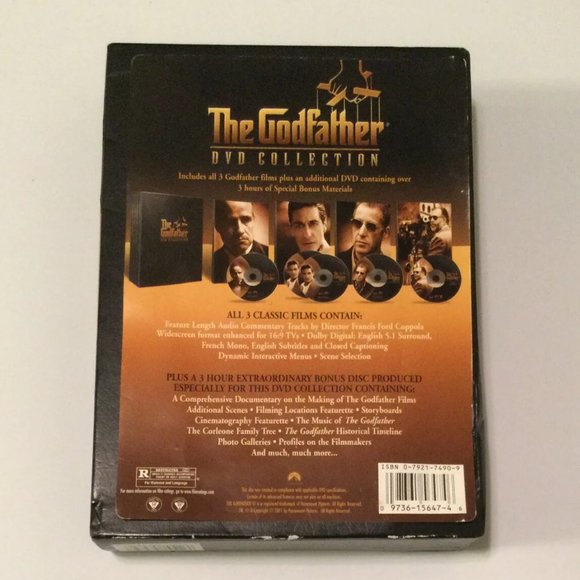 DVD The Godfather Collection 2001 5-Disc Set Sensormatic - Picture 2 of 4
